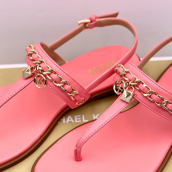 Michael Kors Elsa Thong Sandals Grapefruit - Picture 3 of 10